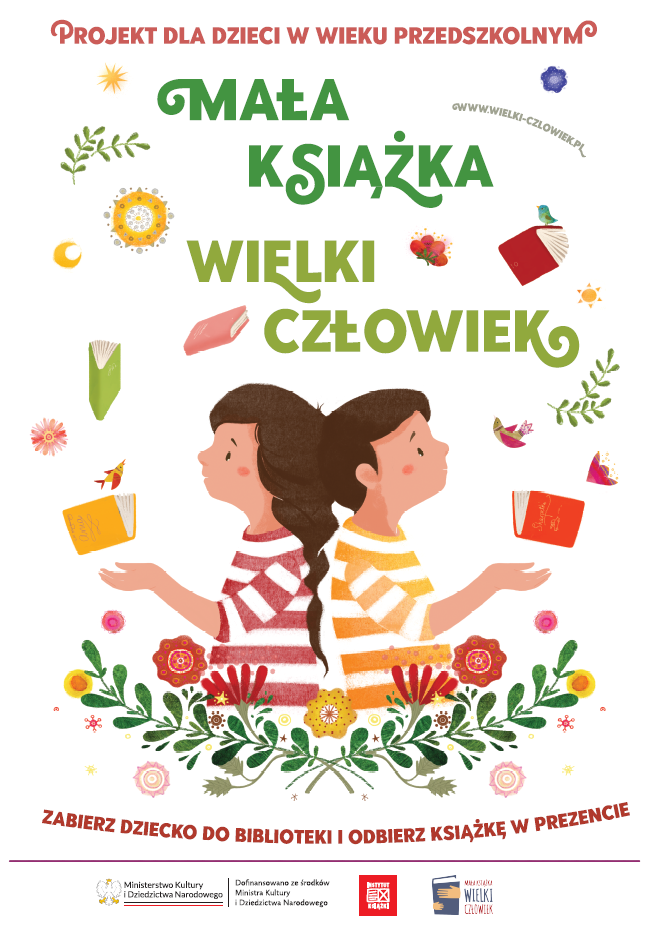 Plakat promujący akcję Mała książka - wielki człowiek